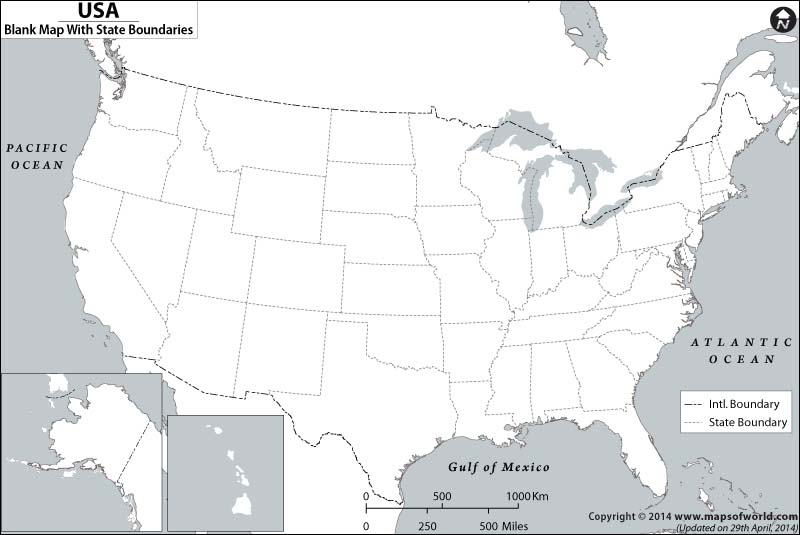 Blank Map of US