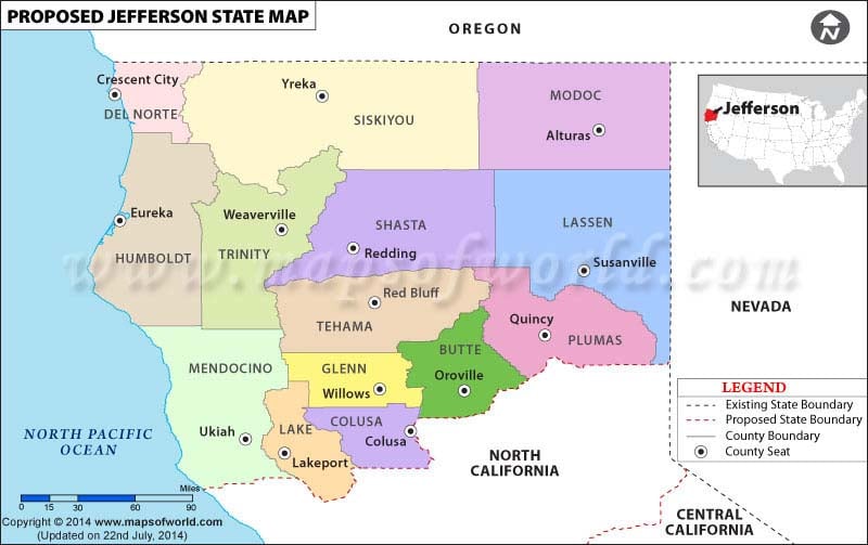 Jefferson Map (Proposed U.S. State)