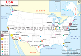 USA Most Populated Cities Map