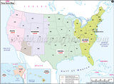 USA Time Zone Map