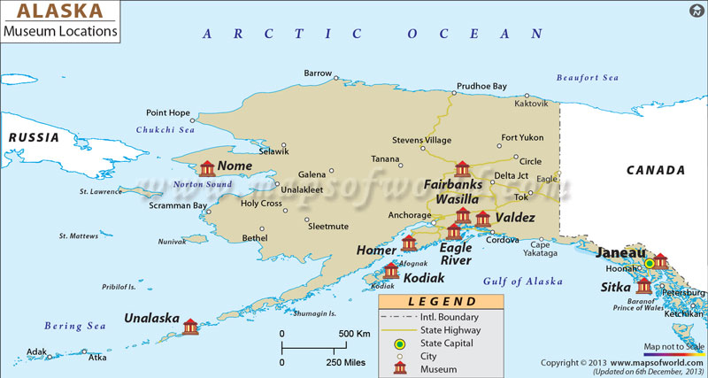 Alaska Museums Map