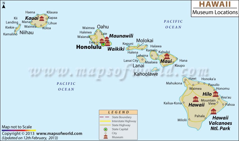 Hawaii Museums Map