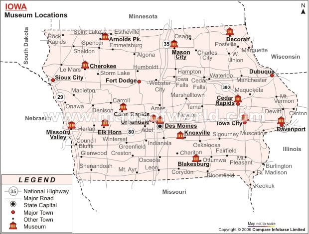 Iowa Museums Map
