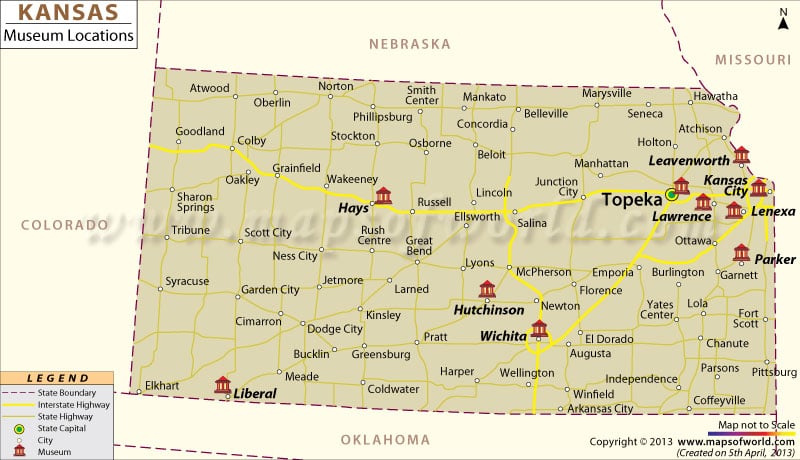 Kansas Museums Map