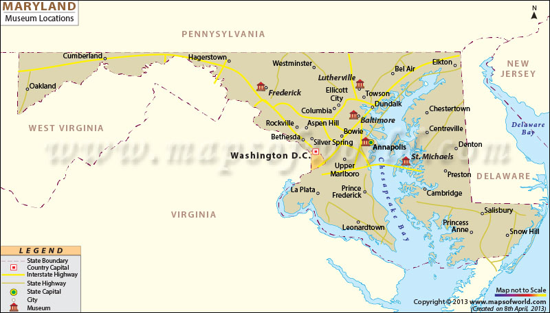 Maryland Museums Map