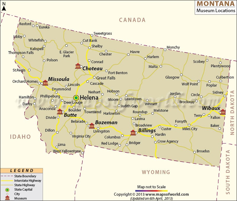 Montana Museums Map