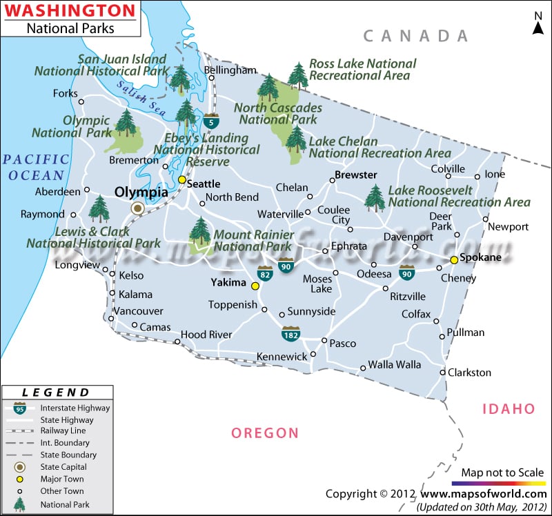 Washington National Parks Map