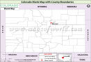 Colorado Blank Map With County Boundaries