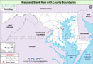 Maryland Blank Map With County Boundaries