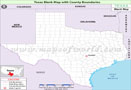 Texas Blank Map With County Boundaries