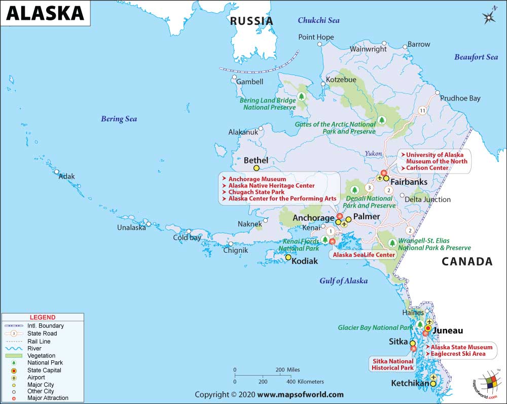 Alaska Map Map Of Alaska State Maps Of World