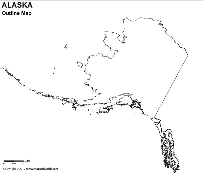 Blank Map Of Alaska Alaska Outline Map