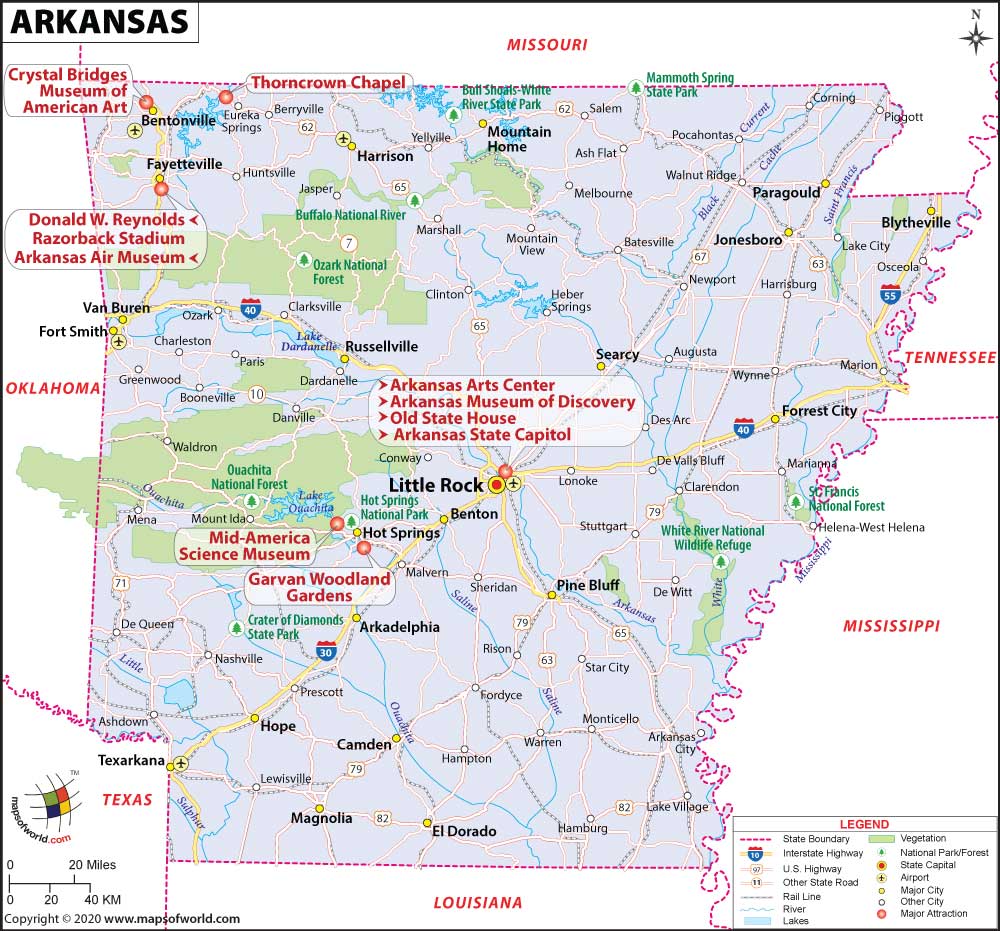 Arkansas Map Map Of Arkansas Ar