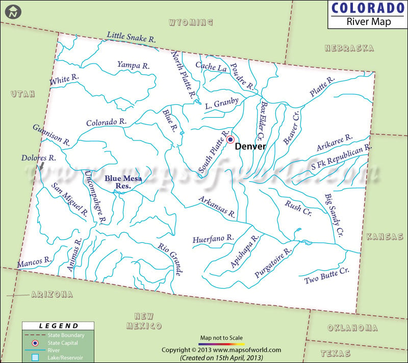 Colorado Rivers Map Rivers In Colorado