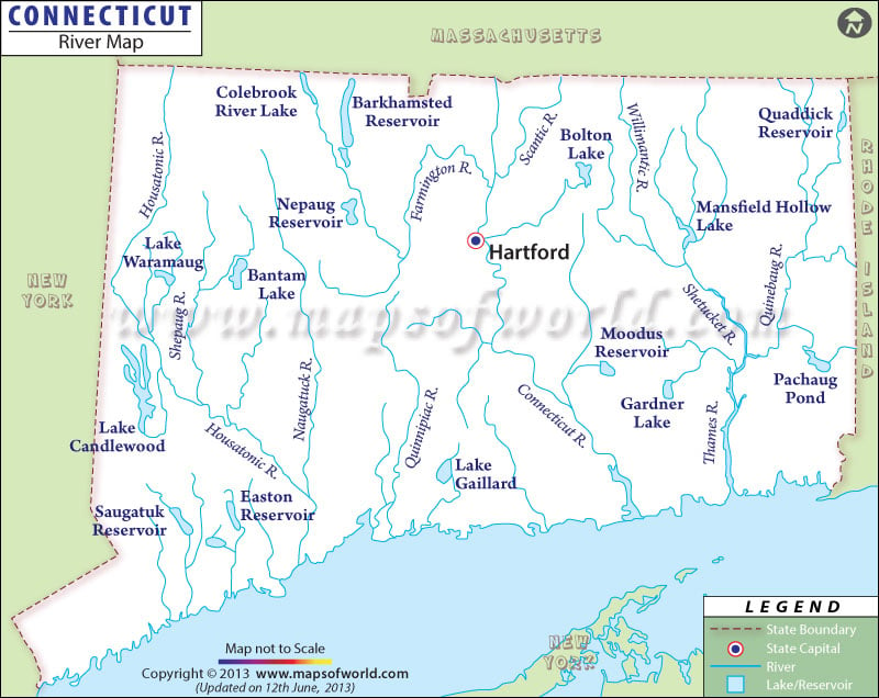 Connecticut Rivers Map Rivers In Connecticut