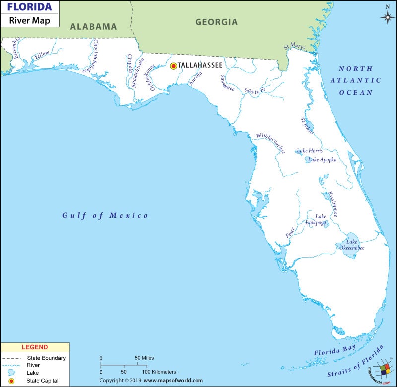 Rivers In Florida Florida Rivers Map