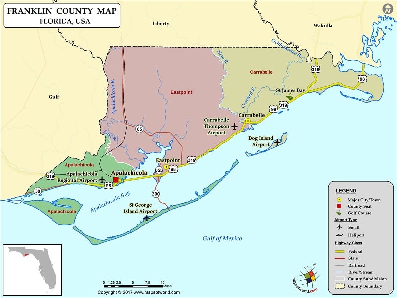 Franklin County Map Florida