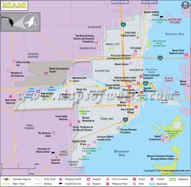 Miami Map Map Of Miami Miami Florida Map