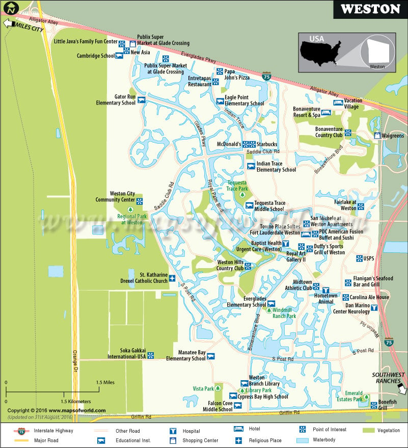 Weston Florida Map