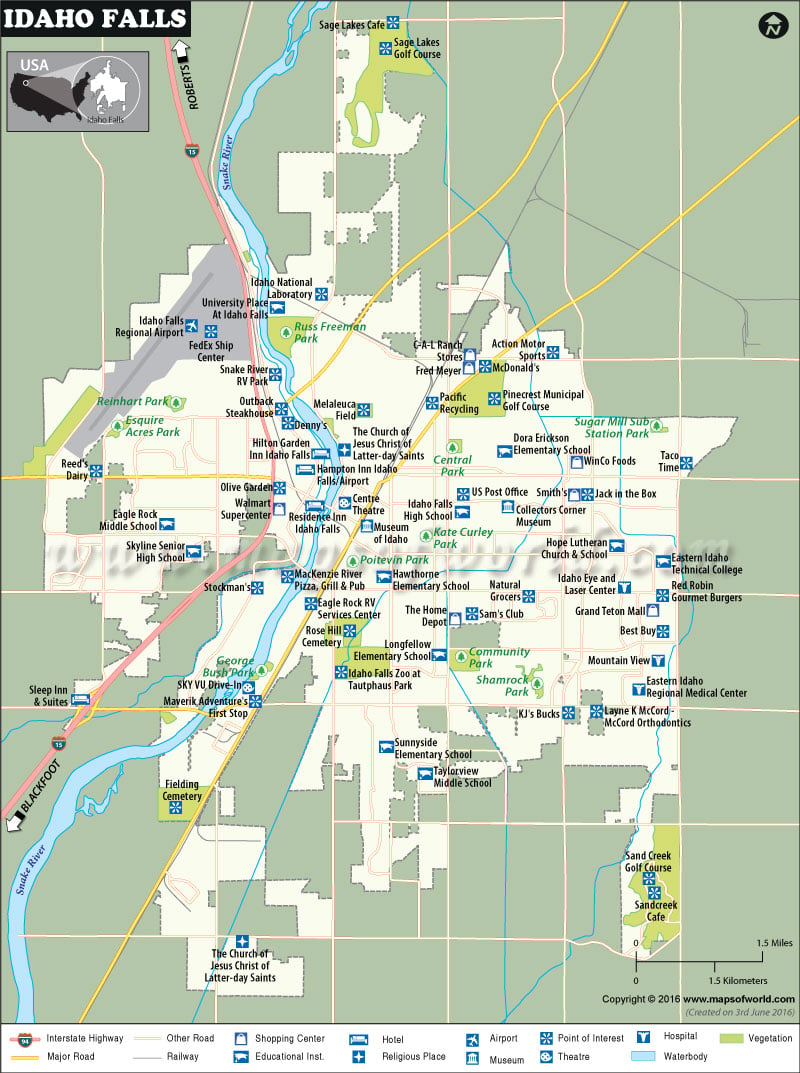 Idaho Falls Map