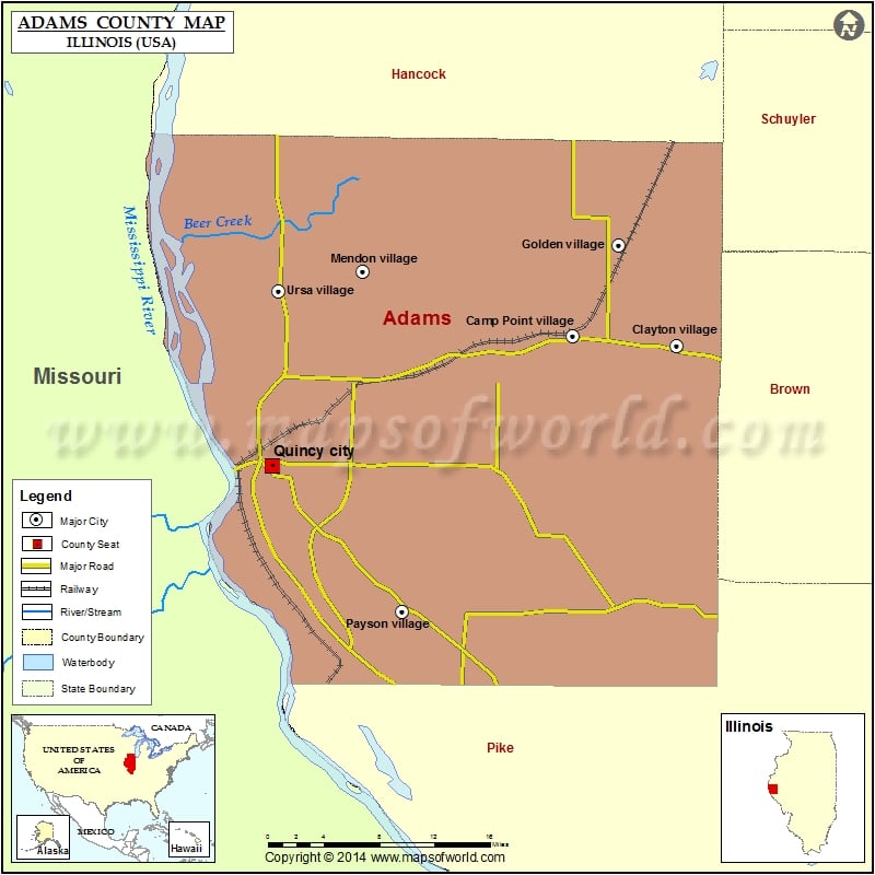 Adams County Map for free download