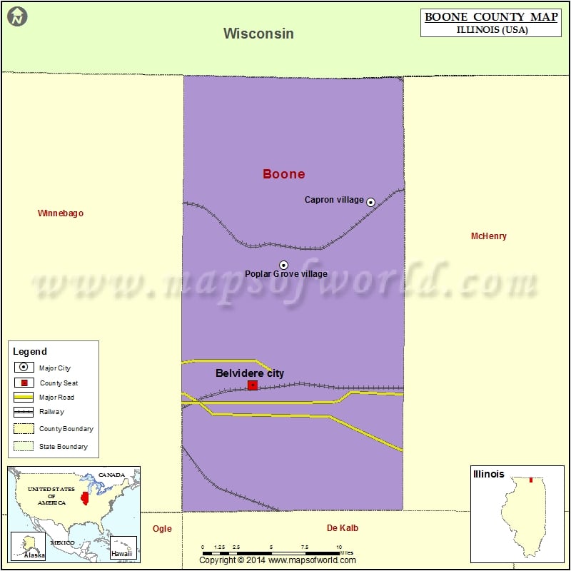 Boone County Map for free download