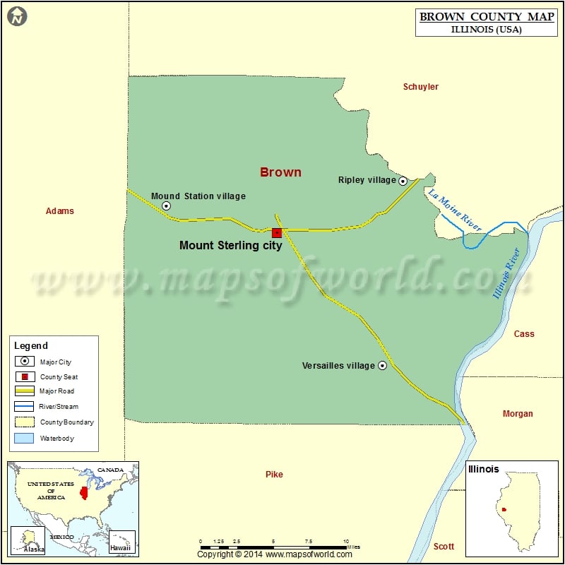 Brown County Map for free download