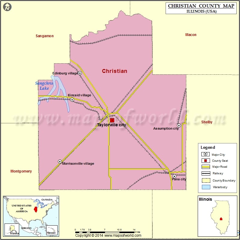 Christian County Map for free download