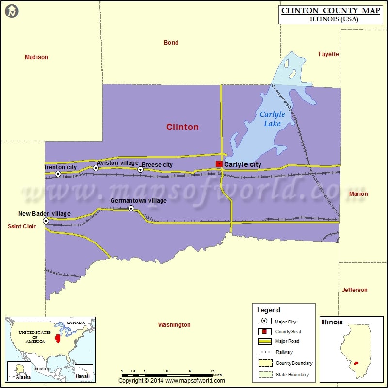Clinton County Map for free download