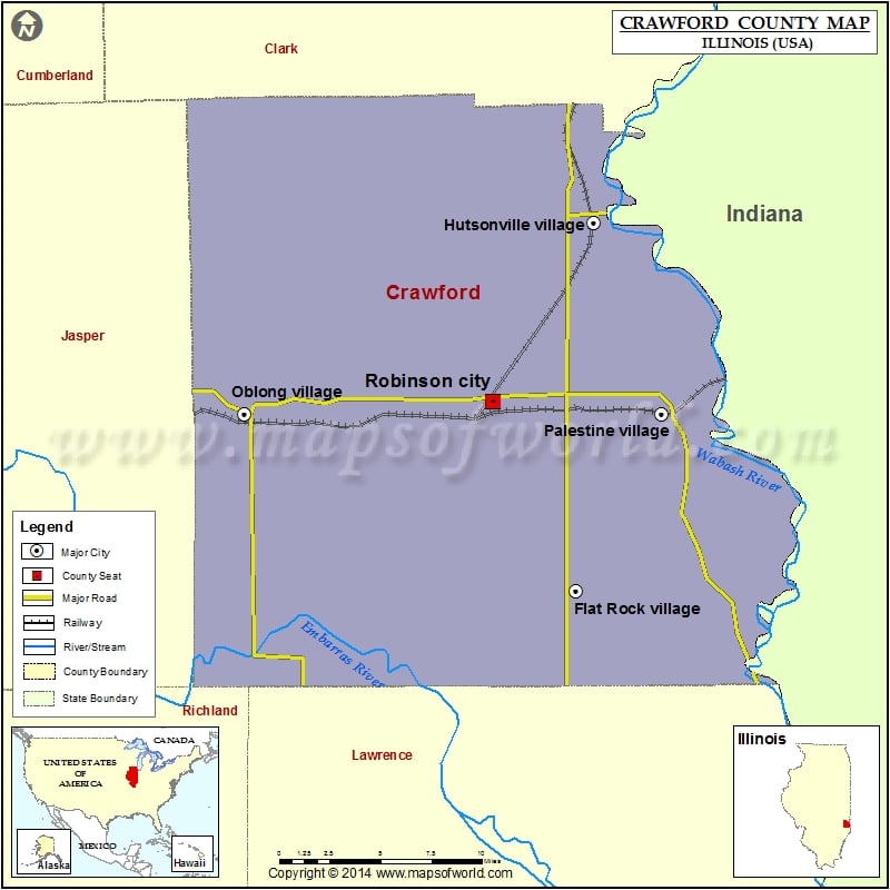 Crawford County Map for free download