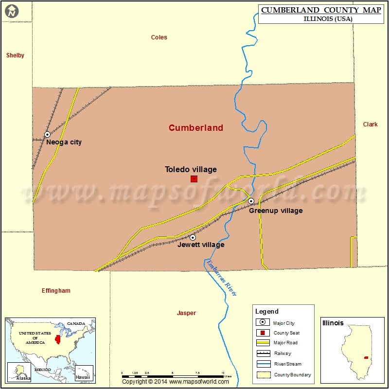 Cumberland County Map for free download