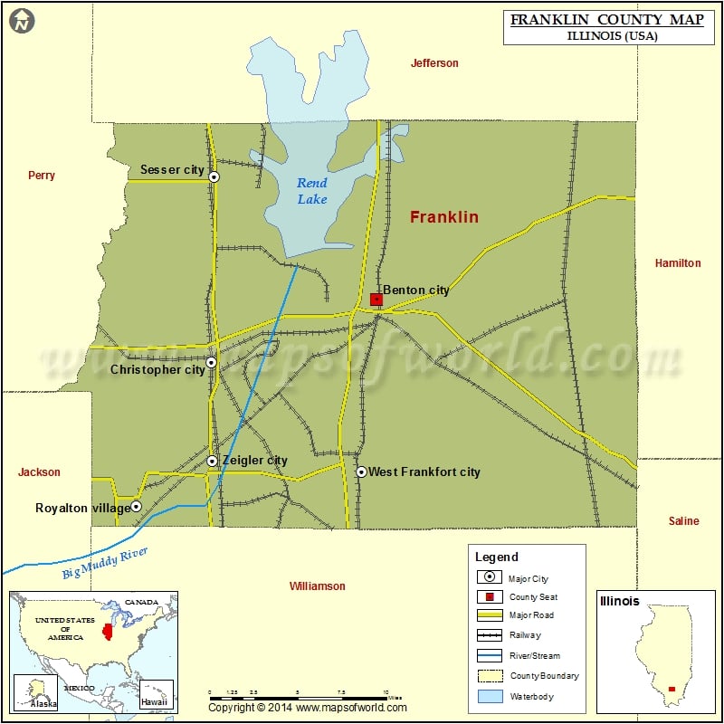 Franklin County Map for free download