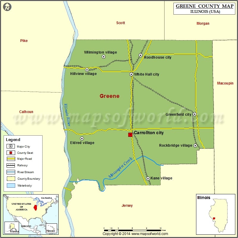 Greene County Map for free download