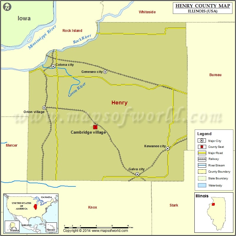 Henry County Map for free download