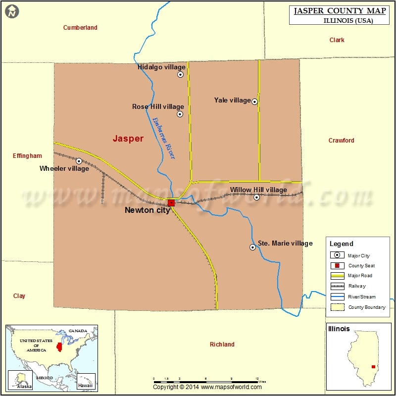 Jasper County Map for free download