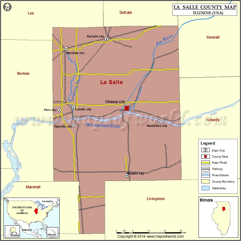 La Salle County Map for free download