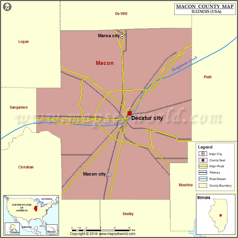Macon County Map for free download