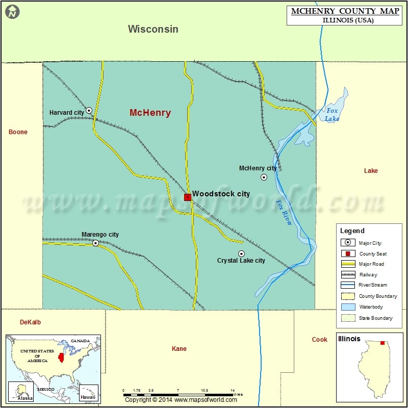 McHenry County Map for free download