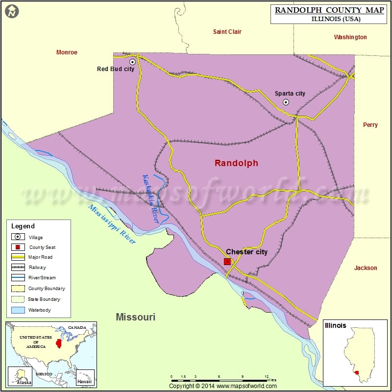Randolph County Map for free download