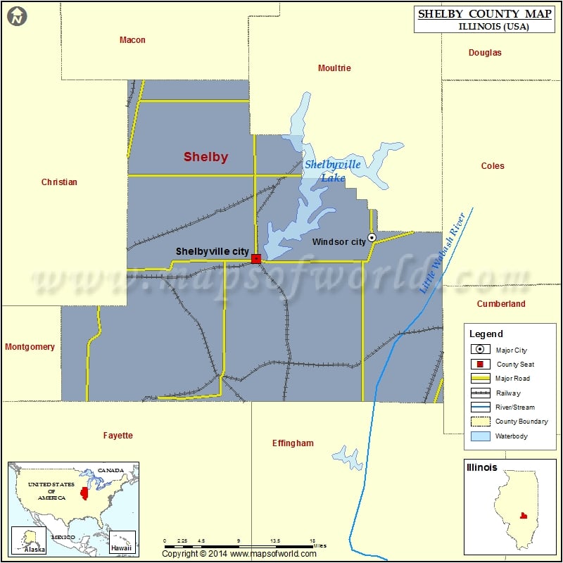 Shelby County Map for free download
