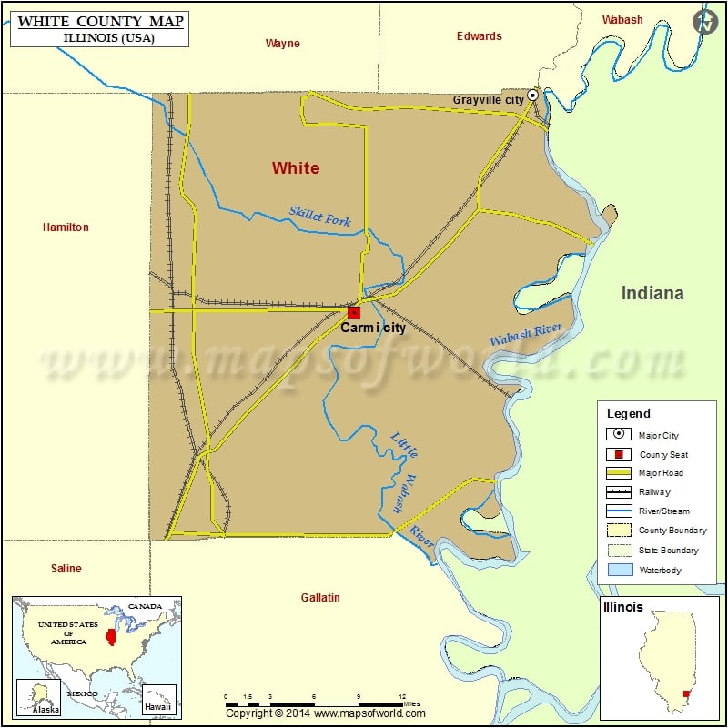 White County Map for free download
