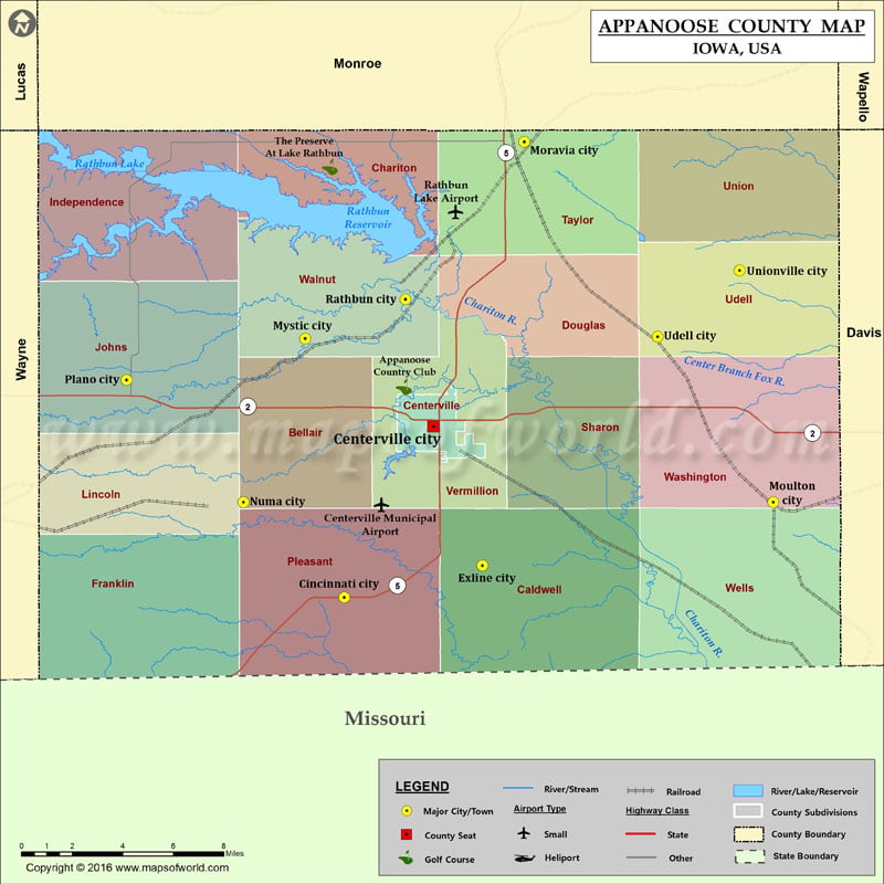 Appanoose County Map for free download
