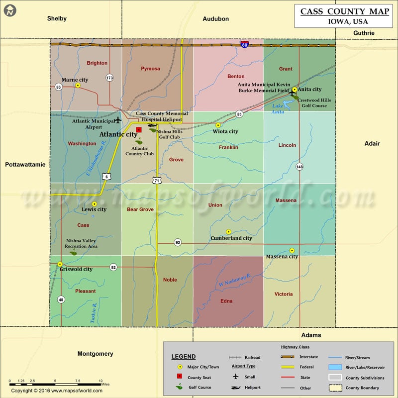 Cass County Map for free download