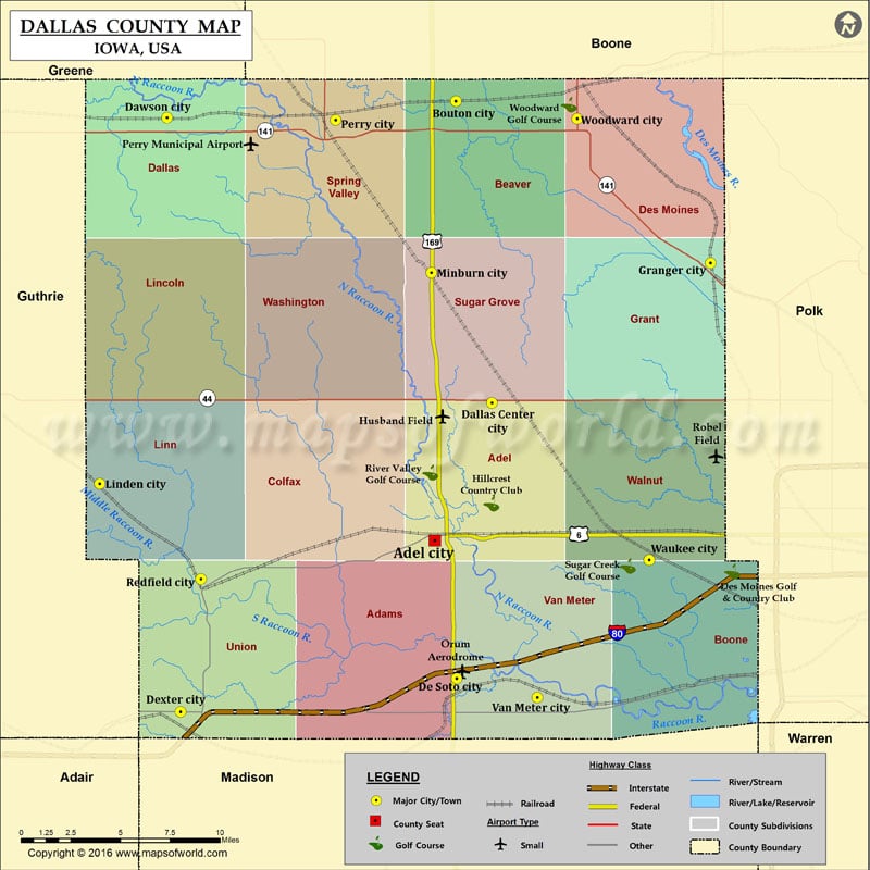 Dallas County Map for free download