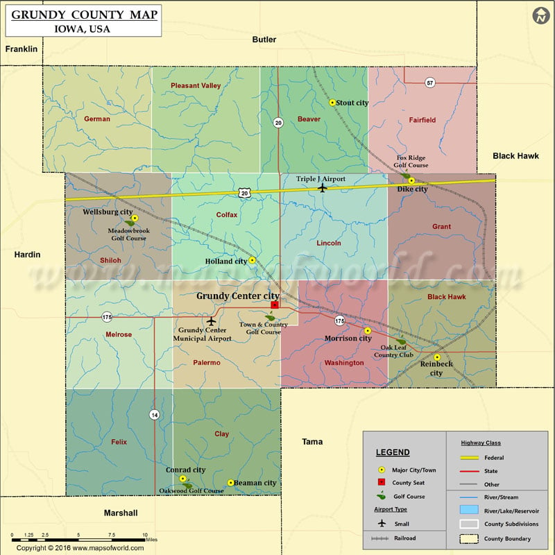 Grundy County Map for free download