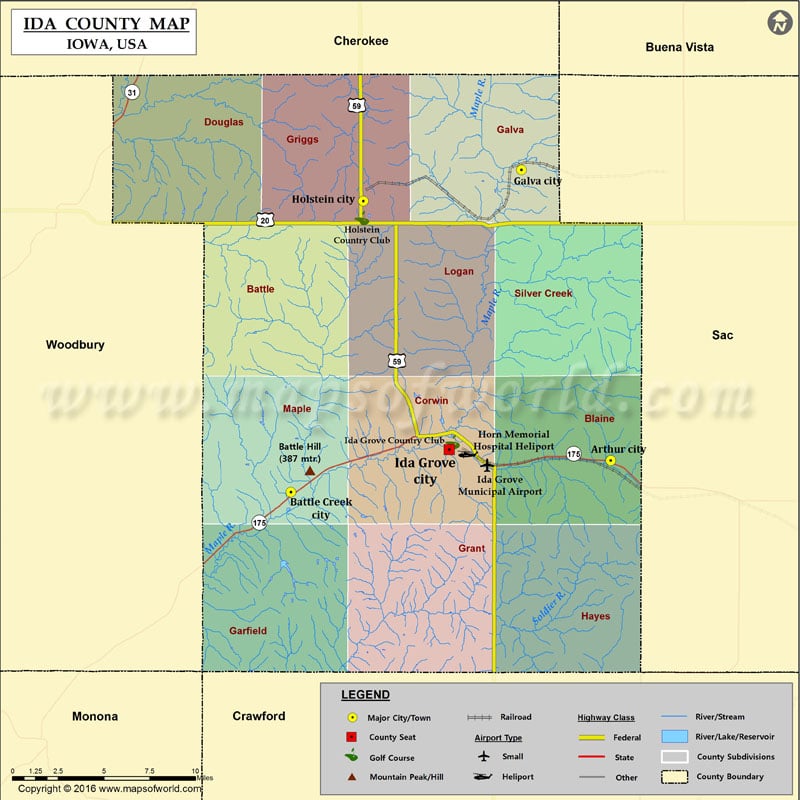 Ida County Map for free download