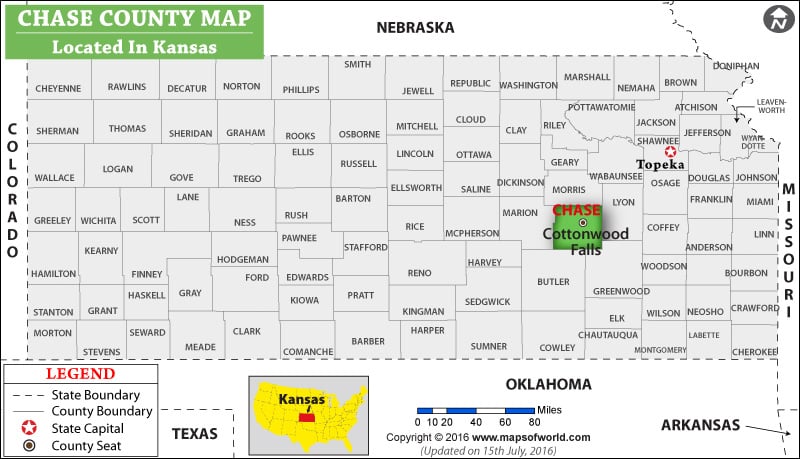 Chase County Map