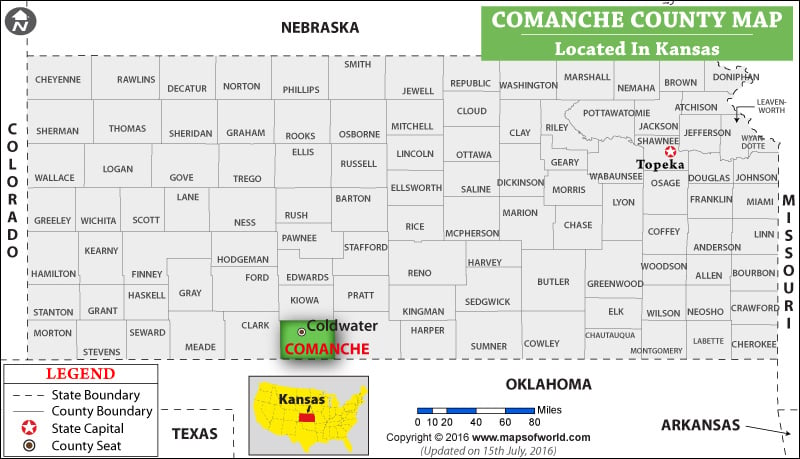 Comanche County Map