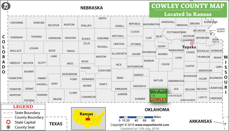 Cowley County Map