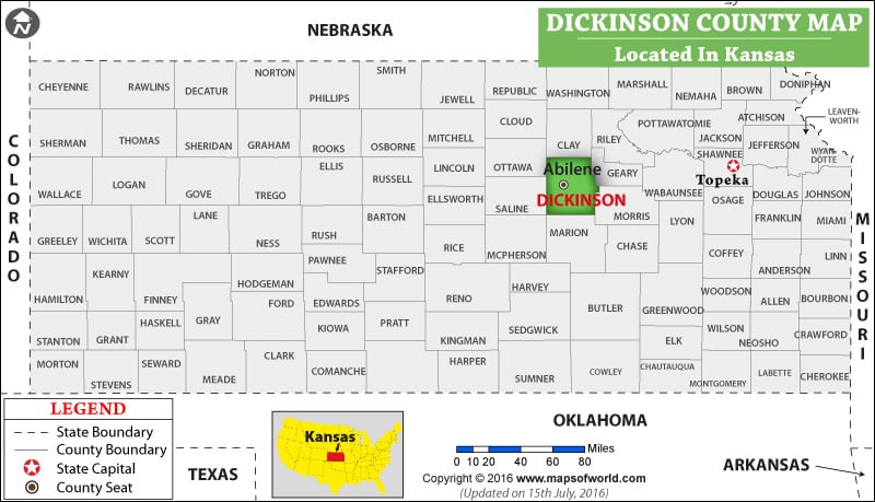Dickinson County Map